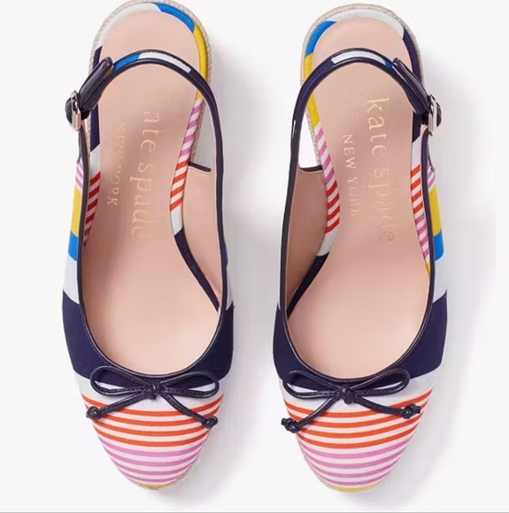 Kate Spade Summer Panama  Wedge Sandals EUC Sz 7.5 - Picture 1 of 7